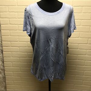 NWT Calvin Klein Performance Light Lavander/Blue Pleated Back T-Shirt Top XL